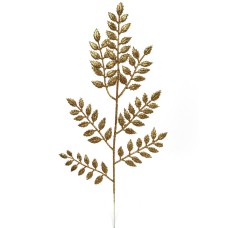 18 Inch Gold Glittered Ash Leaf Spray with 7 leaves (Lot of 12 Sprays) SALE ITEM